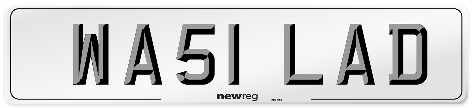 WA51 LAD Number Plate from New Reg